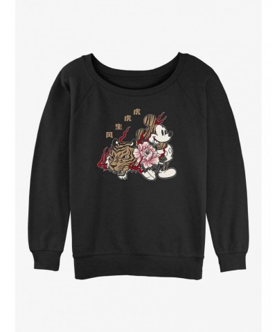 Disney Mickey Mouse New Year Mickey Girls Slouchy Sweatshirt $15.50 Sweatshirts