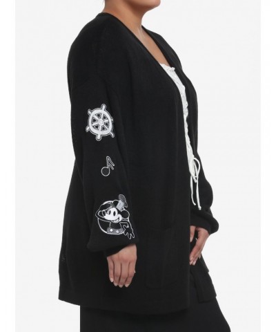 Disney Steamboat Willie Icons Girls Open Cardigan Plus Size $31.15 Cardigans