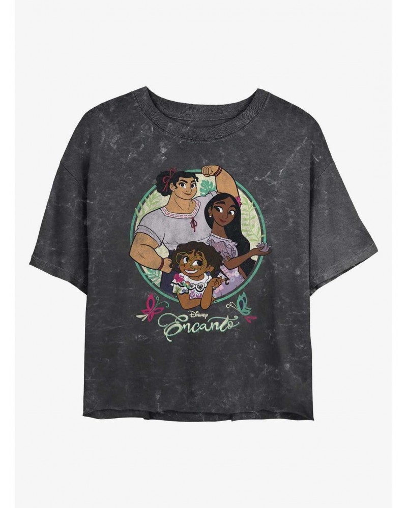 Disney Encanto Sisters Mineral Wash Crop Girls T-Shirt $8.96 T-Shirts