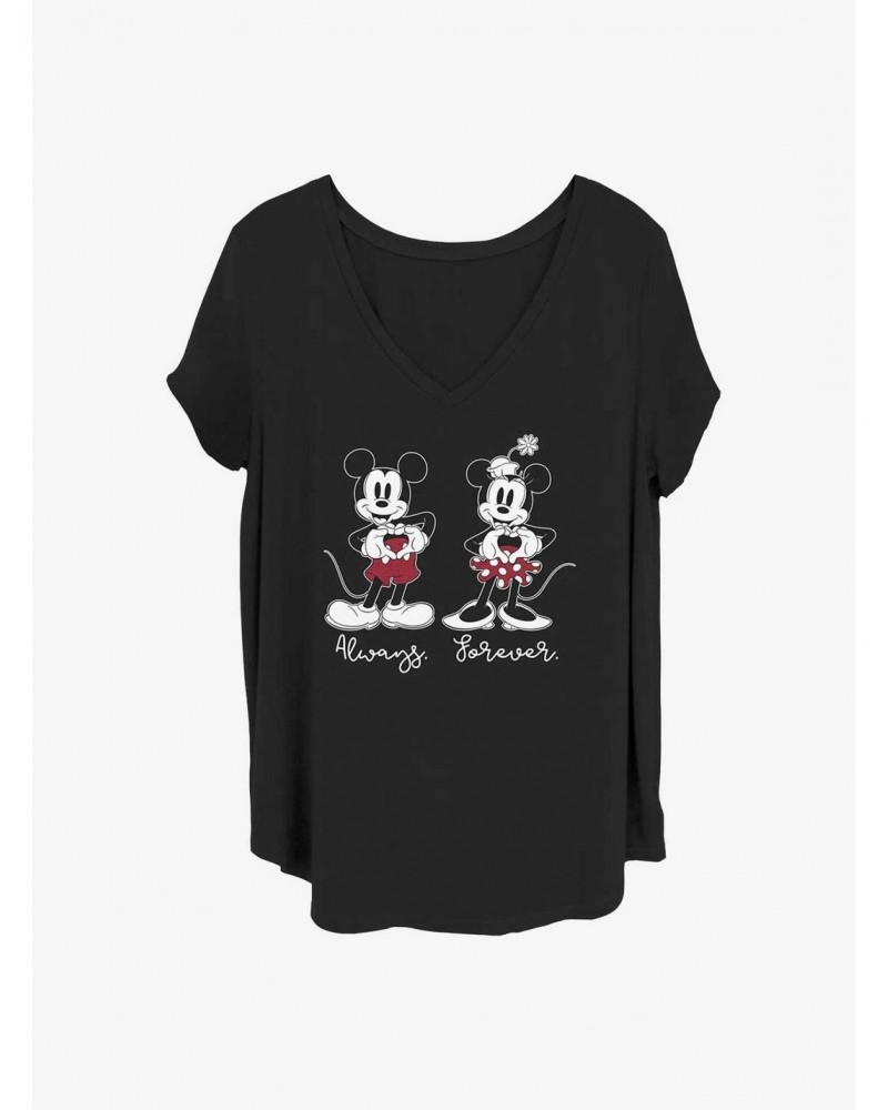 Disney Mickey Mouse Always Forever Girls T-Shirt Plus Size $9.83 T-Shirts