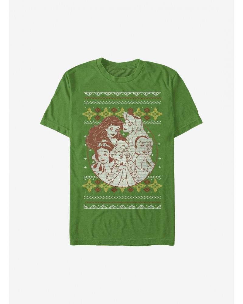 Disney Princesses Group Christmas Print T-Shirt $8.84 T-Shirts