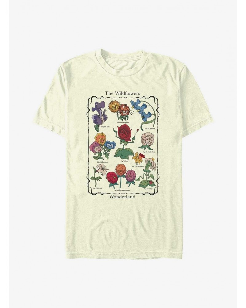 Disney Alice in Wonderland Wildflowers Chart T-Shirt $11.95 T-Shirts