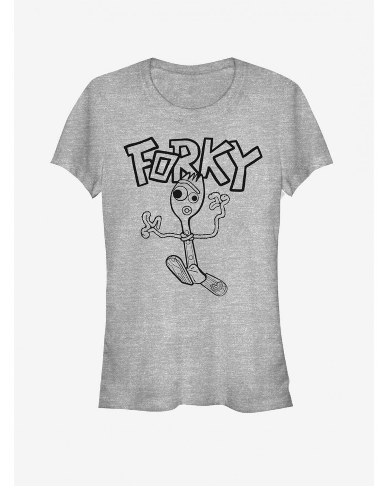 Disney Pixar Toy Story 4 Doodle Fork Girls Heathered T-Shirt $11.95 T-Shirts