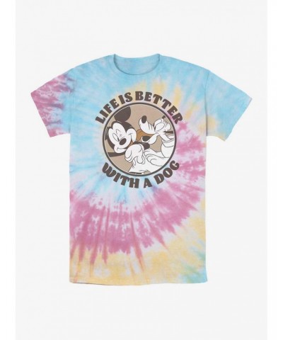 Disney Mickey Mouse Dog Life Tie Dye T-Shirt $7.77 T-Shirts