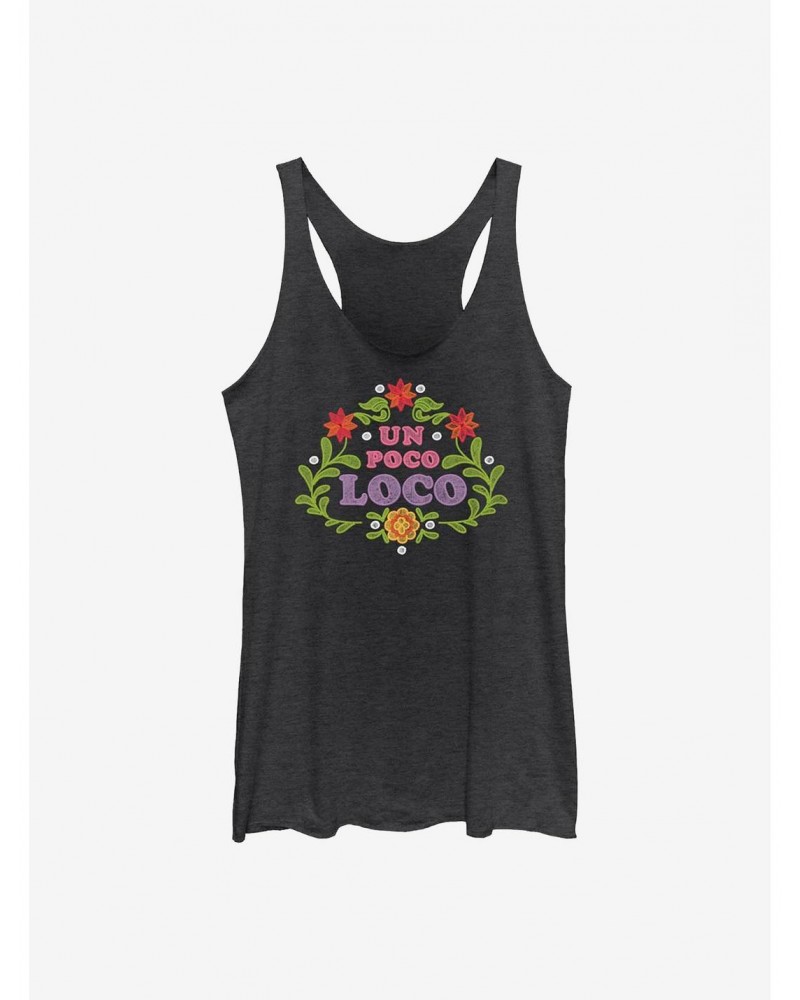 Disney Pixar Coco Un Poco Loco Floral Emblem Girls Tank $8.29 Tanks