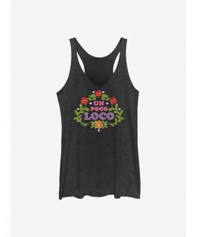 Disney Pixar Coco Un Poco Loco Floral Emblem Girls Tank $8.29 Tanks