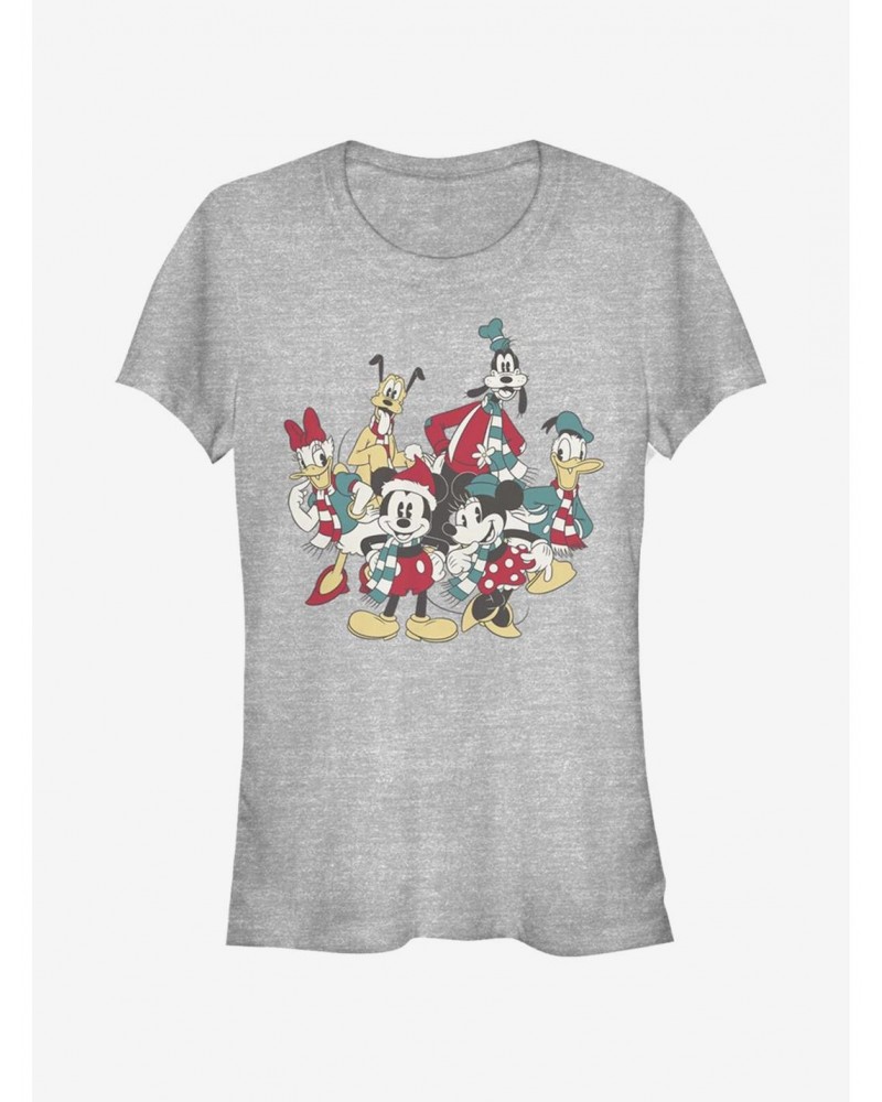 Disney Mickey Mouse Holiday Group Girls T-Shirt $8.72 T-Shirts