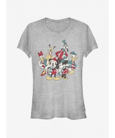 Disney Mickey Mouse Holiday Group Girls T-Shirt $8.72 T-Shirts