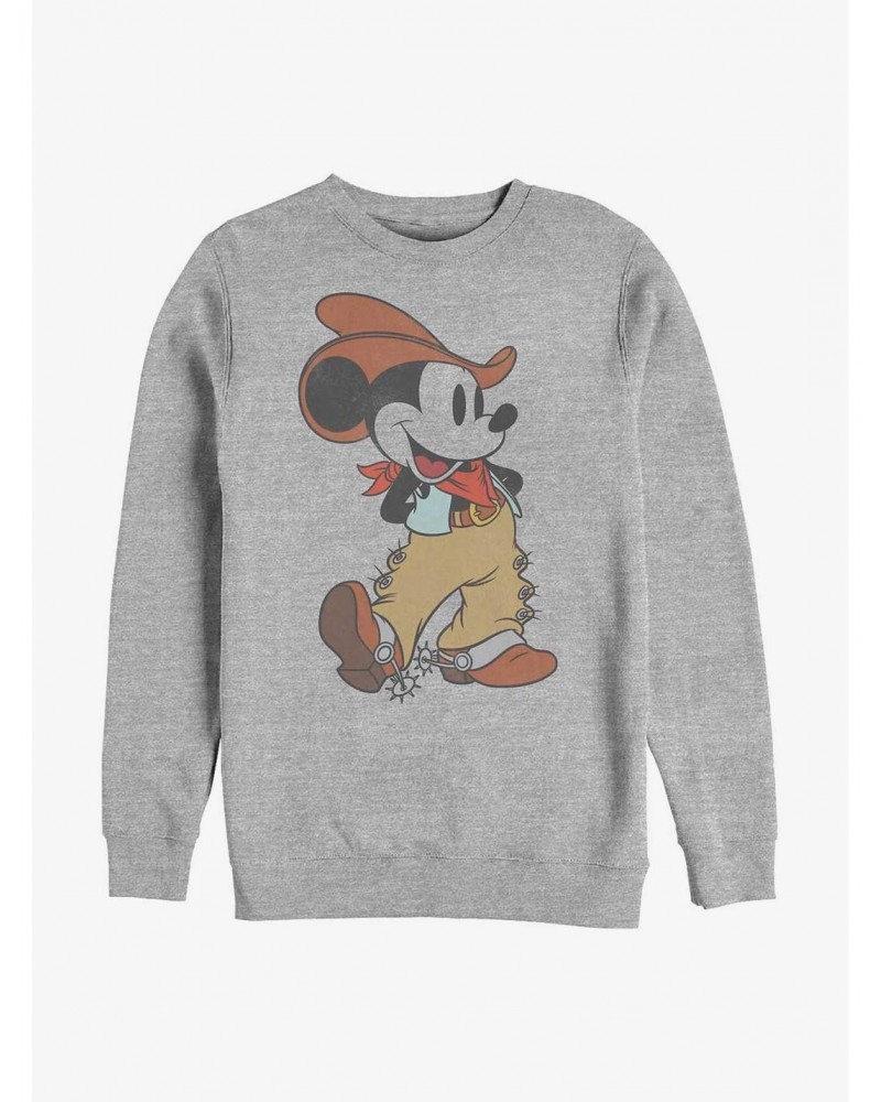 Disney Mickey Mouse Western Mickey Crew Sweatshirt $16.24 Sweatshirts