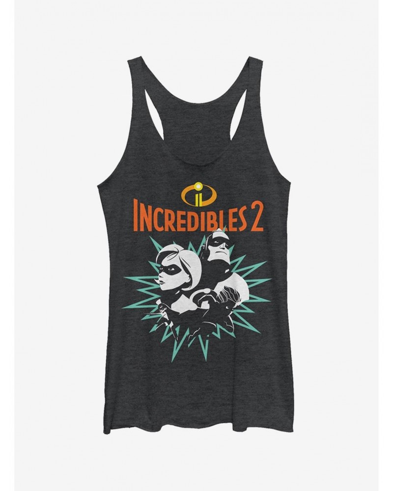 Disney Pixar The Incredibles Heroic Parents Girls Tank Top $9.58 Tops