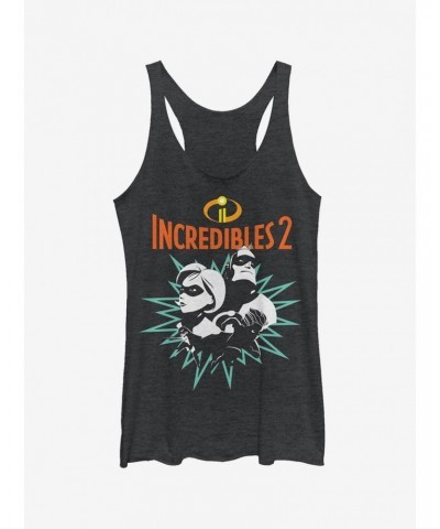 Disney Pixar The Incredibles Heroic Parents Girls Tank Top $9.58 Tops