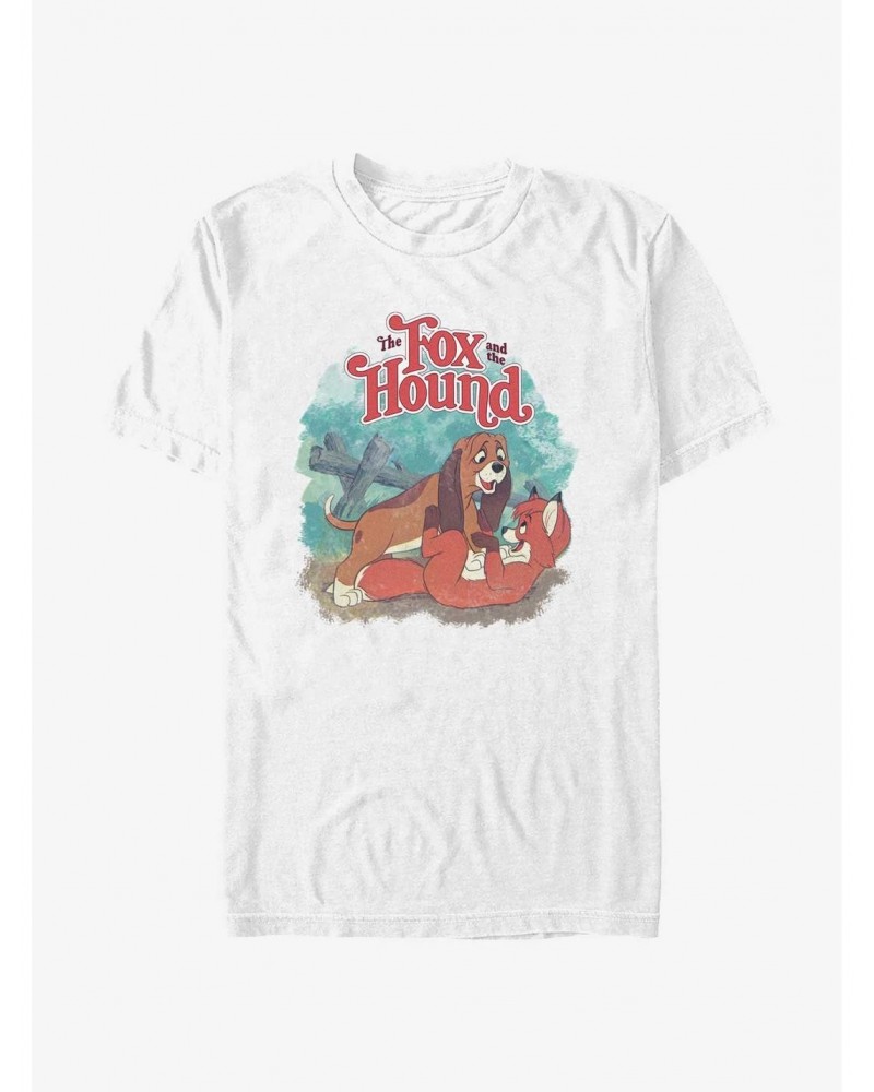 Disney The Fox and the Hound Playful Friends Logo T-Shirt $11.47 T-Shirts