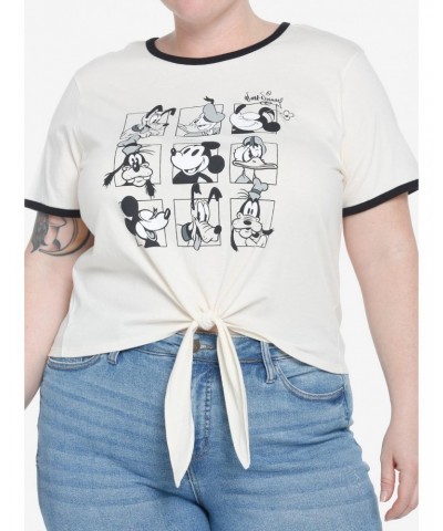 Her Universe Disney100 The Sensational Six Vintage Tie-Front Girls Ringer T-Shirt Plus Size $12.83 T-Shirts