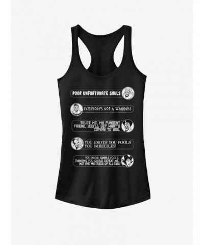 Disney Villains Villain Quotes Girls Tank $10.71 Tanks