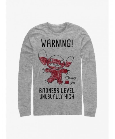 Disney Lilo & Stitch Warning Drawing Sitch Long-Sleeve T-Shirt $14.15 T-Shirts