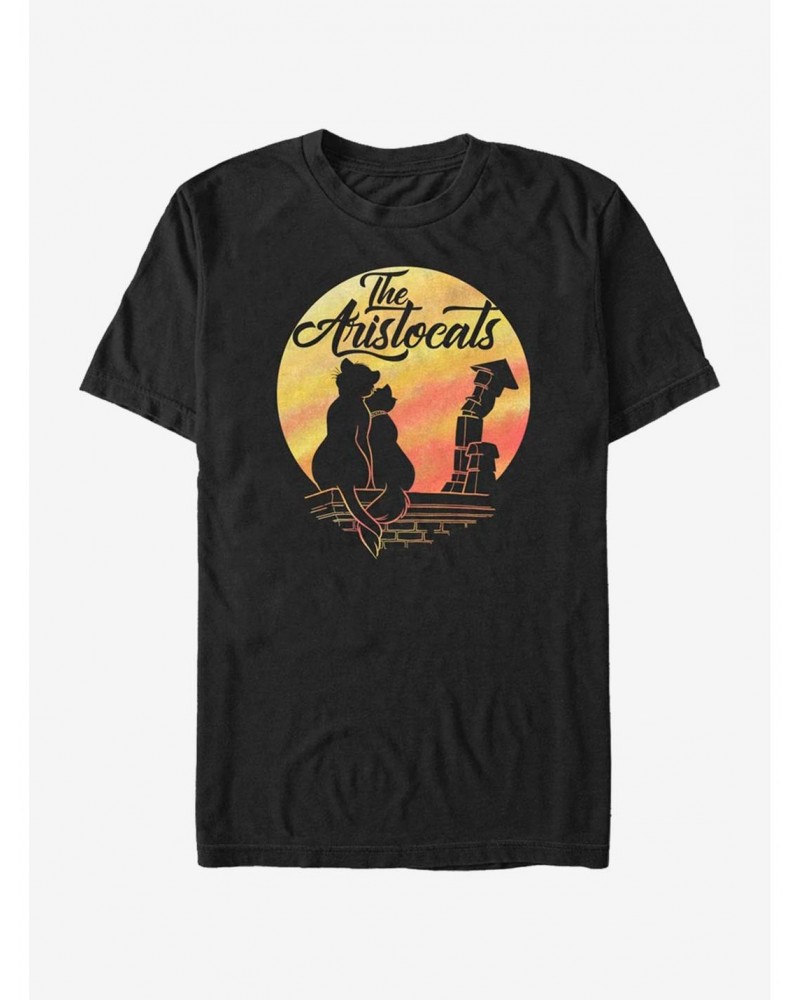 Disney The Aristocats Moon Silhouette T-Shirt $8.60 T-Shirts