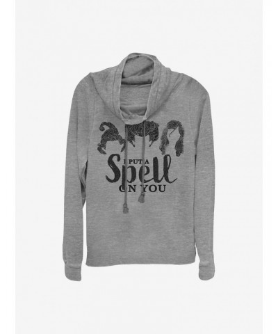 Disney Hocus Pocus Hair Silhoutte Spell Cowlneck Long-Sleeve Girls Top $22.45 Tops