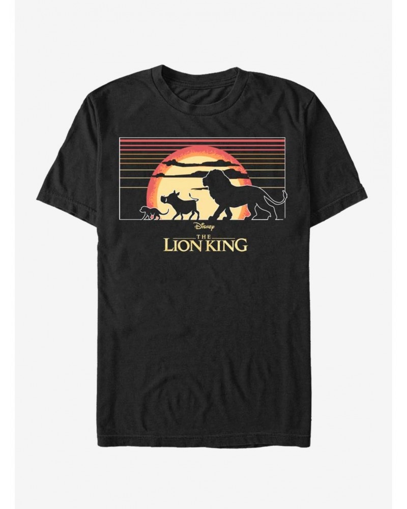 Disney The Lion King Sunset Stripes T-Shirt $7.41 T-Shirts