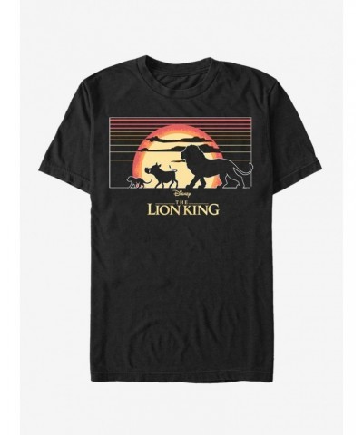 Disney The Lion King Sunset Stripes T-Shirt $7.41 T-Shirts