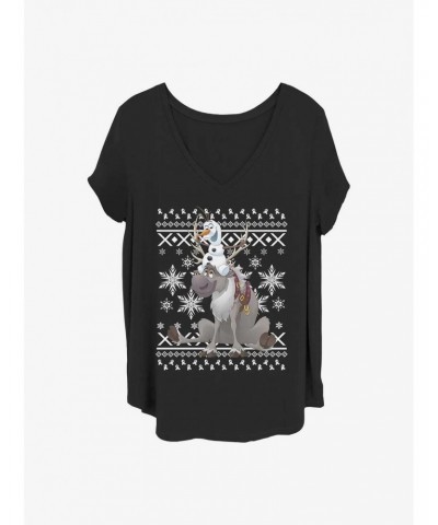 Disney Frozen Sven And Olaf Friends Girls T-Shirt Plus Size $13.29 T-Shirts