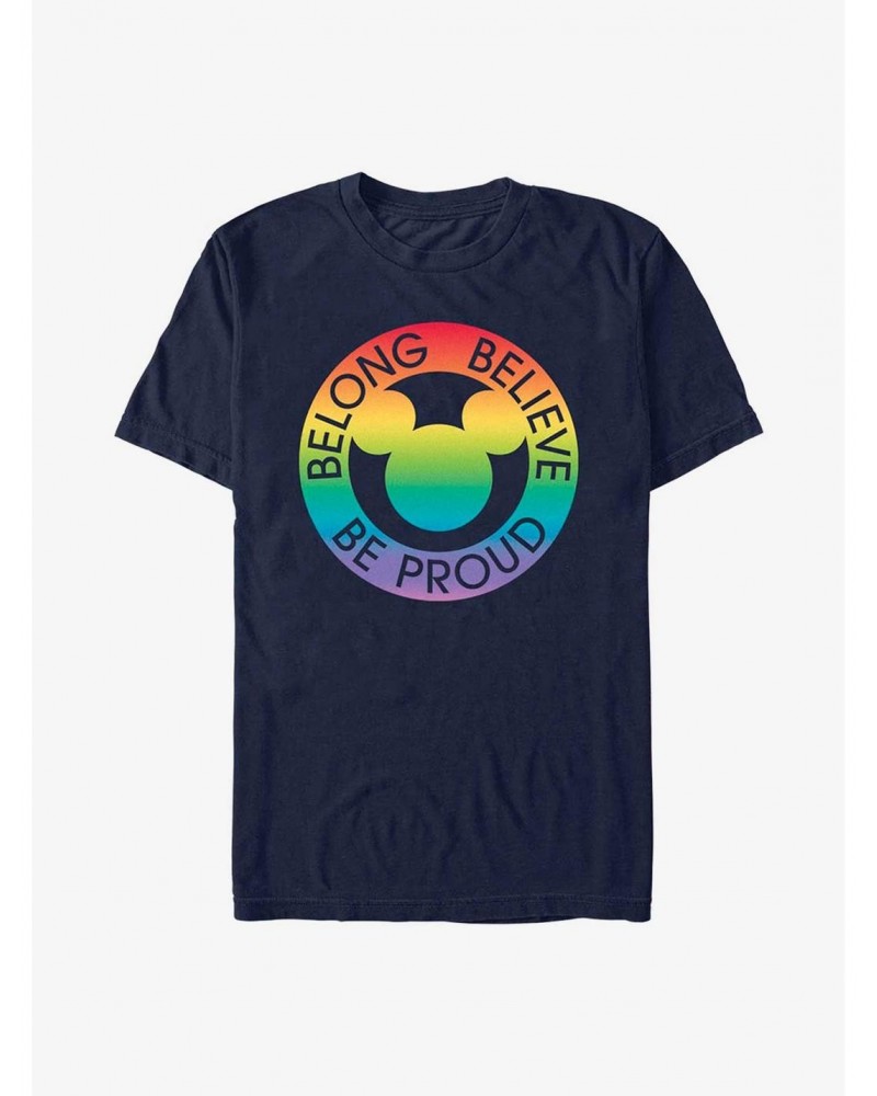 Disney Mickey Mouse Belong Believe Pride T-Shirt $11.23 T-Shirts