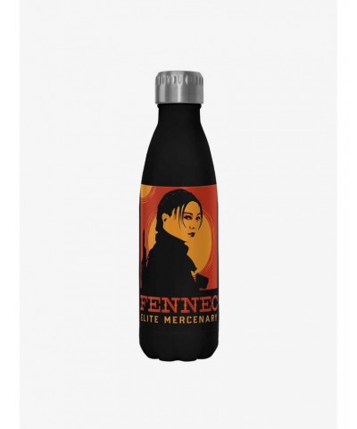 Star Wars The Book of Boba Fett Fennec Shand Poster Black Stainless Steel Water Bottle $10.46 Water Bottles