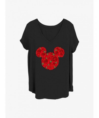 Disney Minnie Mouse Mickey Roses Girls T-Shirt Plus Size $11.56 T-Shirts