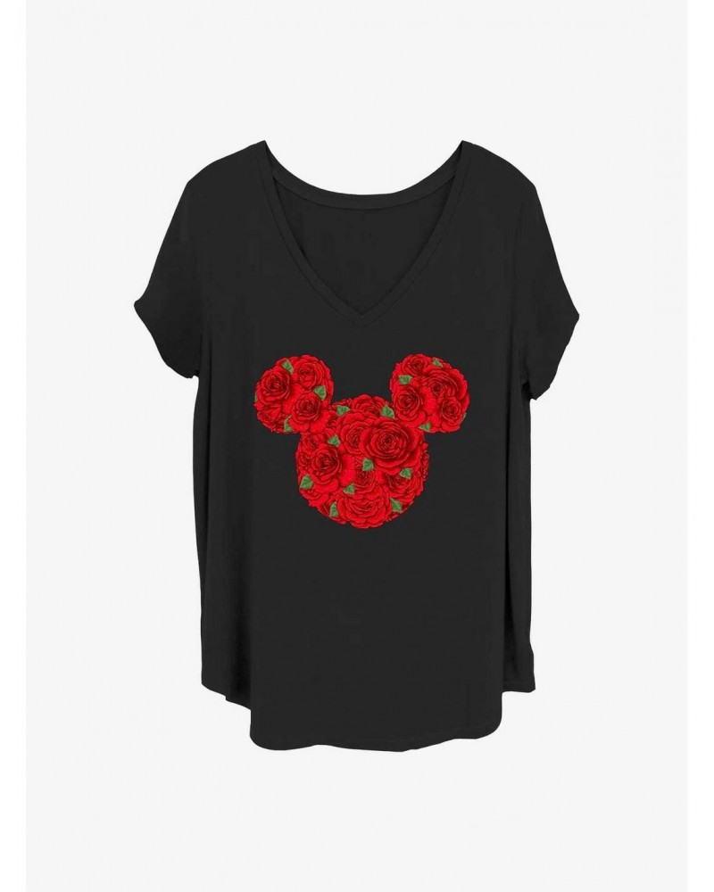 Disney Minnie Mouse Mickey Roses Girls T-Shirt Plus Size $11.56 T-Shirts