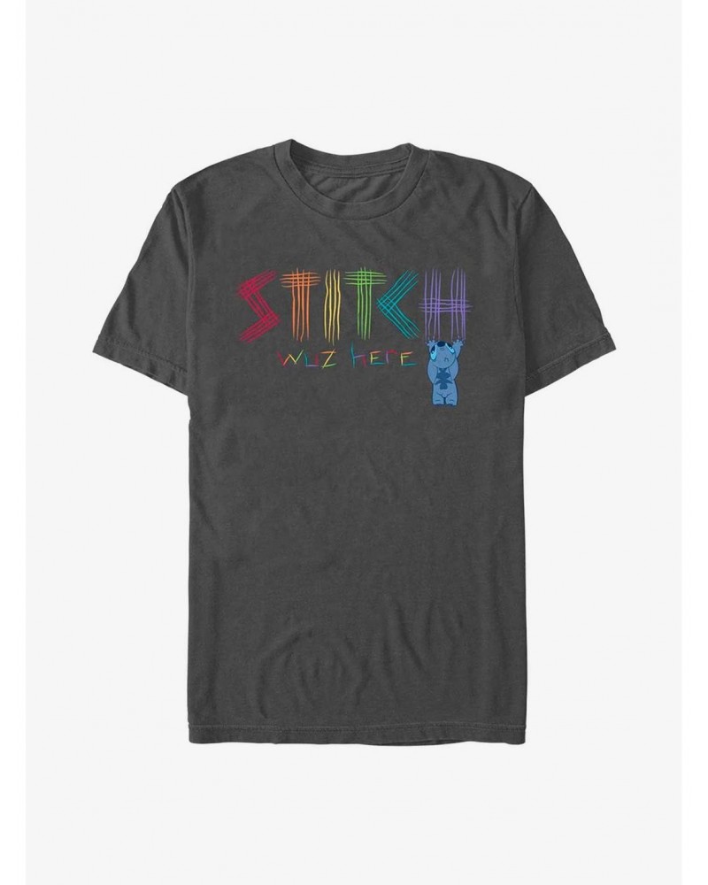 Disney Lilo & Stitch Stitch Was Here Pride T-Shirt $11.47 T-Shirts