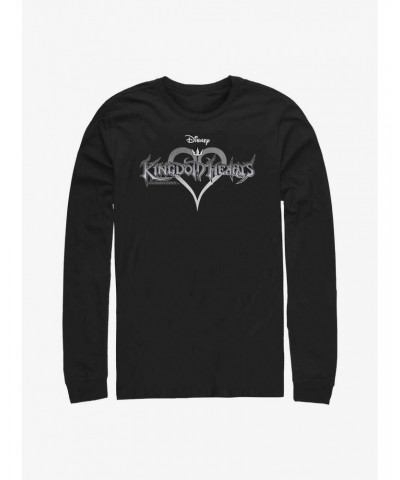 Disney Kingdom Hearts Kingdom Logo Long-Sleeve T-Shirt $12.17 T-Shirts