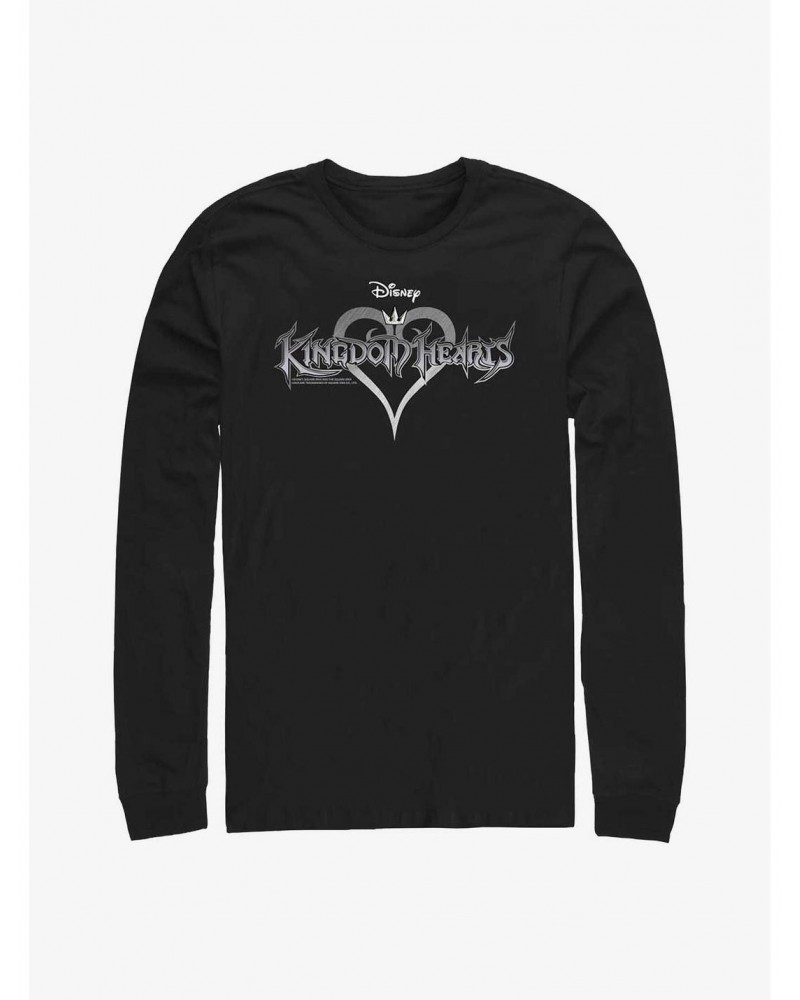 Disney Kingdom Hearts Kingdom Logo Long-Sleeve T-Shirt $12.17 T-Shirts