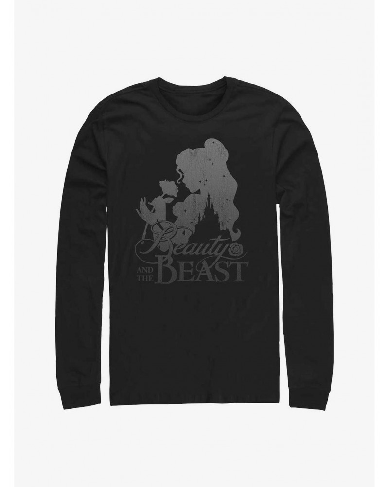 Disney Beauty and the Beast Silhouette Long-Sleeve T-Shirt $10.53 T-Shirts