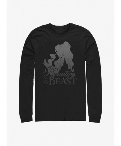 Disney Beauty and the Beast Silhouette Long-Sleeve T-Shirt $10.53 T-Shirts