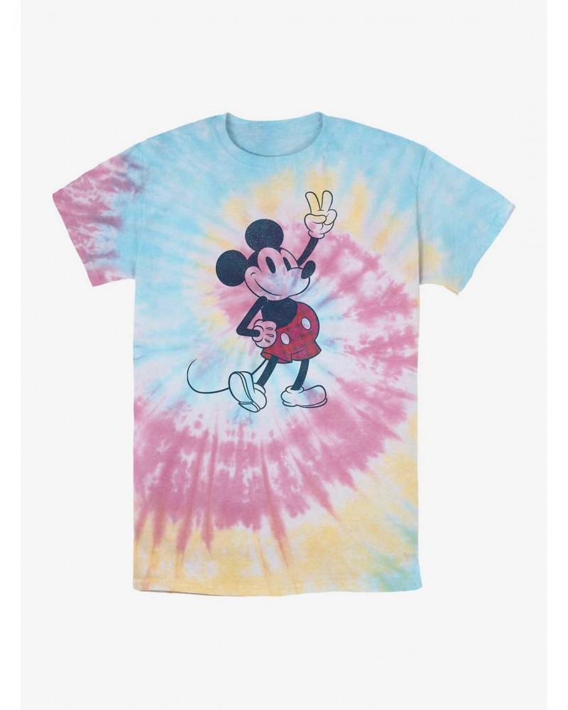 Disney Mickey Mouse Peace Mickey Tie Dye T-Shirt $9.84 T-Shirts