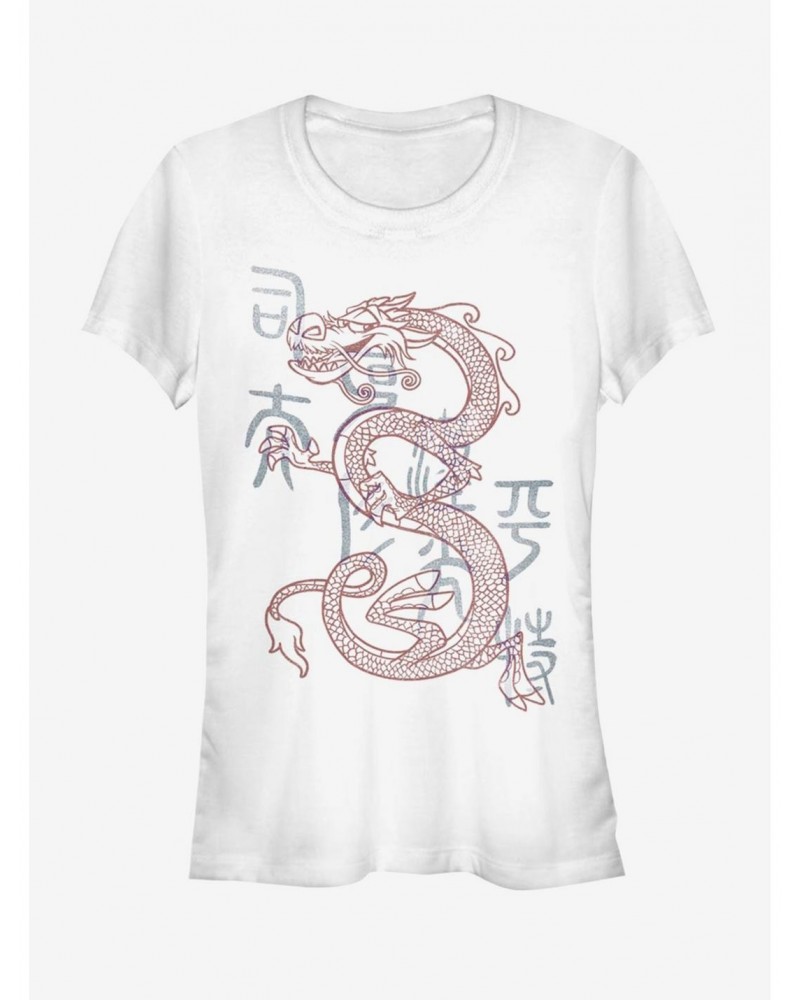 Disney Mulan Mushu Dragon Outline Girls T-Shirt $11.45 T-Shirts