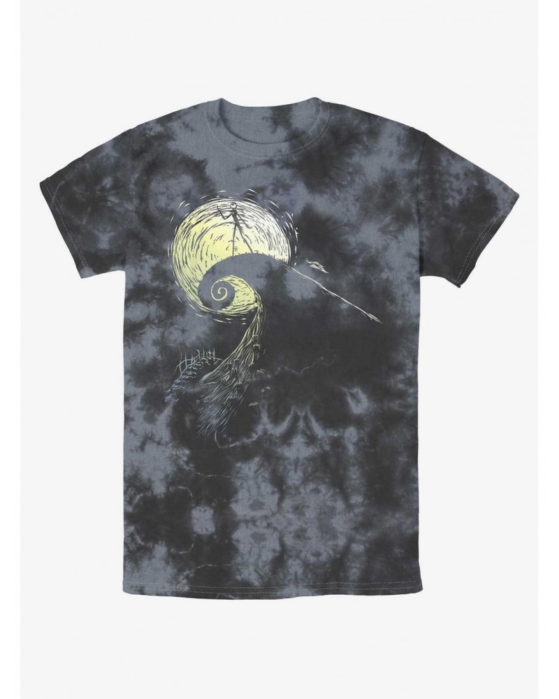 Disney The Nightmare Before Christmas Jack On Spiral Hill Tie-Dye T-Shirt $10.62 T-Shirts