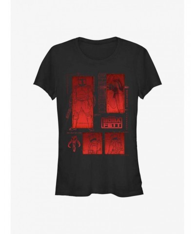 Star Wars The Book Of Boba Fett Red Icons Living Legend Girls T-Shirt $8.47 T-Shirts