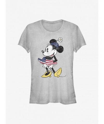 Disney Minnie Mouse Vintage U.S. Flag Girls T-Shirt $7.72 T-Shirts