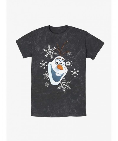 Disney Frozen Olaf Snowflakes Mineral Wash T-Shirt $11.91 T-Shirts