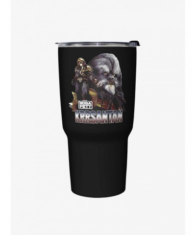 Star Wars The Book of Boba Fett Questions Later Black Stainless Steel Travel Mug $8.97 Mugs