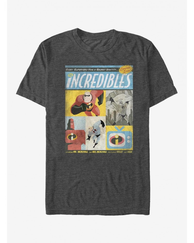 Disney Pixar The Incredibles Comic Book Cover T-Shirt $10.52 T-Shirts