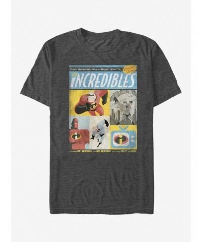 Disney Pixar The Incredibles Comic Book Cover T-Shirt $10.52 T-Shirts