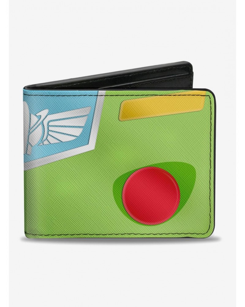 Disney Pixar Toy Story Buzz Lightyear Chest Buttons Bounding Bifold Wallet $6.69 Wallets