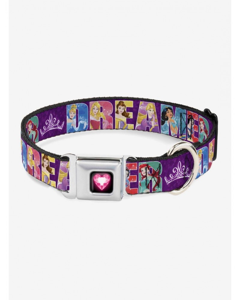 Disney Princess Sparkling Tiara Seatbelt Buckle Dog Collar $7.47 Pet Collars