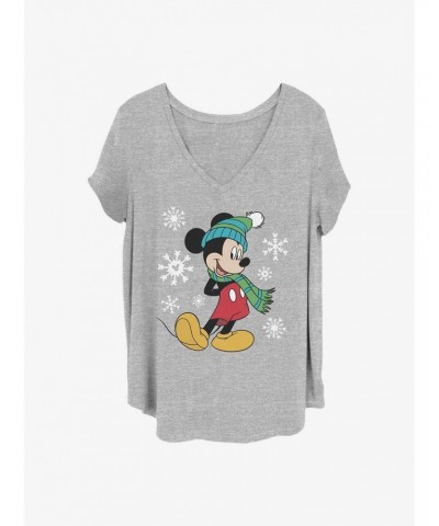 Disney Mickey Mouse Big Holiday Mickey Girls T-Shirt Plus Size $11.27 T-Shirts