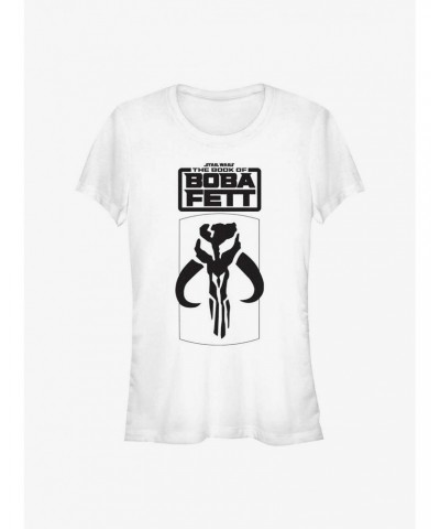 Star Wars The Book Of Boba Fett Mandalorian Skull Logo Girls T-Shirt $12.45 T-Shirts