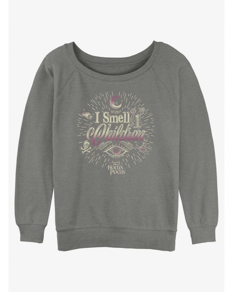 Disney Hocus Pocus Smelly Children Girls Slouchy Sweatshirt $15.87 Sweatshirts