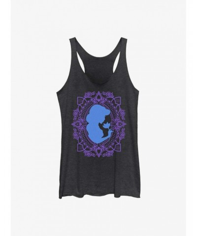 Disney Aladdin Jasmine Flower Frame Silhouette Girls Tanks $10.10 Tanks