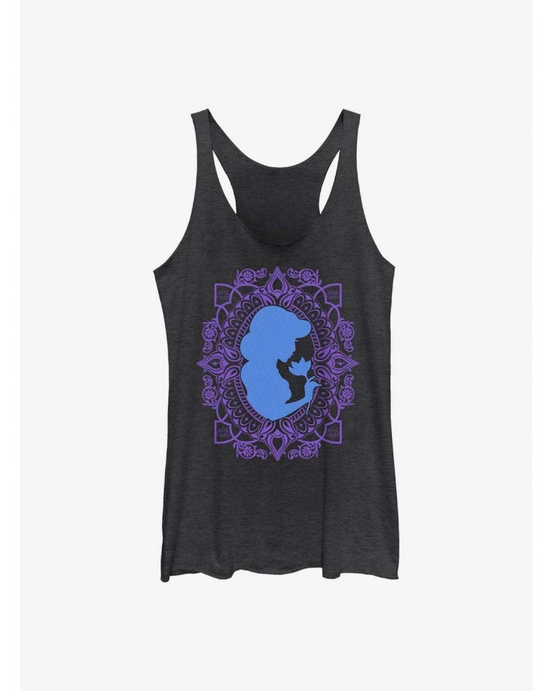 Disney Aladdin Jasmine Flower Frame Silhouette Girls Tanks $10.10 Tanks