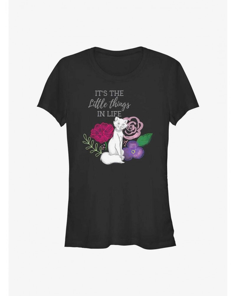 Disney The Aristocats Duchess Its The Little Things In Life Floral Girls T-Shirt $10.71 T-Shirts